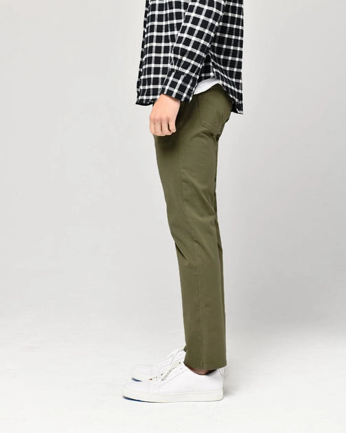 Men's Fashion Plaid Pants olive Green 